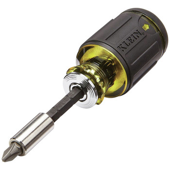 SCREWDRIVERS | Klein Tools 32308 8-in-1 Adjustable Length Multi-Bit Stubby Screwdriver
