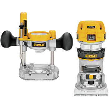 Dewalt DWP611PK 110V 7 Amp Variable Speed 1-1/4 HP Corded Compact Router with LED Combo Kit