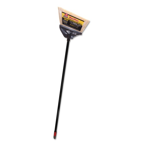 O-Cedar Commercial 91351 MaxiPlus Professional Polystyrene Bristle Angle Brooms with 51 in. Handle - Black (4-Piece/Carton) image number 0