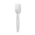 Dixie PFM21 Mediumweight Plastic Cutlery Forks - White (1000/Carton) image number 0