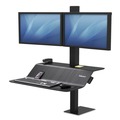 New Arrivals | Fellowes Mfg Co. 8082001 Lotus VE Dual 29 in. x 28.50 in. x 42.50 in. Sit-Stand Workstation - Black image number 1