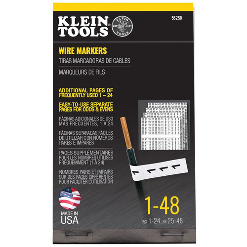Klein Tools 56250 1 - 48 Wire Marker Book image number 0