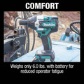 Makita XWT18T 18V LXT Brushless Lithium-Ion 1/2 in. Cordless Square Drive Mid-Torque Impact Wrench with Detent Anvil Kit with 2 Batteries (5 Ah) image number 2