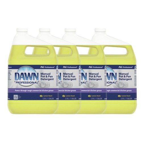 Cleaning & Janitorial Supplies | Dawn Professional 57444 Manual Pot & Pan Dish Detergent - Lemon (4/Carton) image number 0