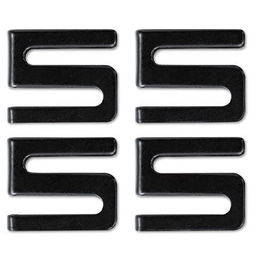 $99 and Under Sale | Alera ALESW59SHBL Metal Wire Shelving S Hooks - Black (4/Pack) image number 0