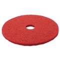 3M 5100 20 in. Low-Speed Buffer Floor Pads - Red (5-Piece/Carton) image number 1