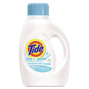 Tide 41823 Free and Gentle 46 oz. Bottle Laundry Detergent (6-Piece/Carton)
