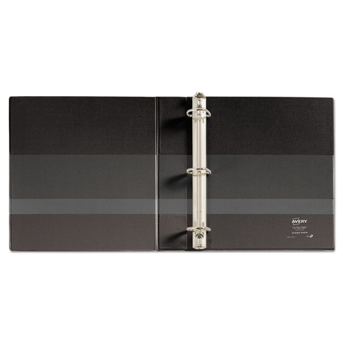 Friends and Family Sale - Save up to $60 off | Avery 09400 Durable 1.5 in. Capacity 11 in. x 8.5 in. 3 Ring View Binder with DuraHinge and EZD Rings - Black image number 0