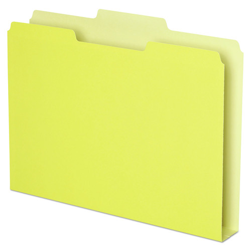 Pendaflex 54456 Double Stuff 1/3-Cut Tab File Folders - Yellow (50/Pack) image number 0
