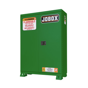 JOBSITE STORAGE | JOBOX 1-857670 45 Gallon Heavy-Duty Self-Closing Safety Cabinet (Green)