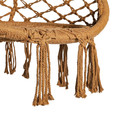 Bliss Hammock BHC-102BRN Bliss Hammock BHC-102BRN 300 lbs. Capacity 31.5 in. Macramé Rope Hammock Chair with Padded Cushion and Fringe Lining - Brown image number 2