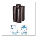 Trash Bags | Boardwalk BWK519 38 in. x 58 in. 60 gal. Low-Density 1.2 mil Repro Can Liners - Black (100/Carton) image number 2