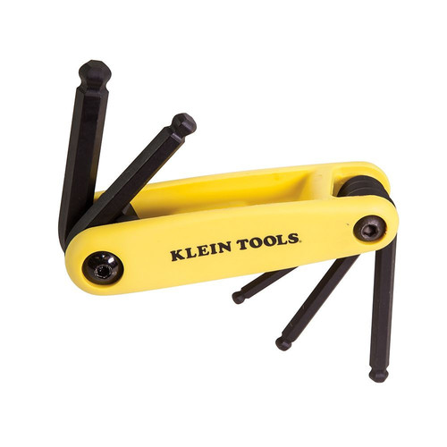 Hex Wrenches | Klein Tools 70571 5-Key SAE Sizes Grip-It Ball End Hex Set image number 0