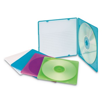 Innovera IVR81910 Assorted Colors Slim CD Case (10/Pack)