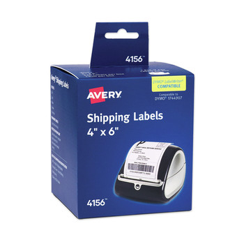 Avery 04156 Multipurpose 4 in. x 6 in. Thermal Label - White (1 Roll/Box)