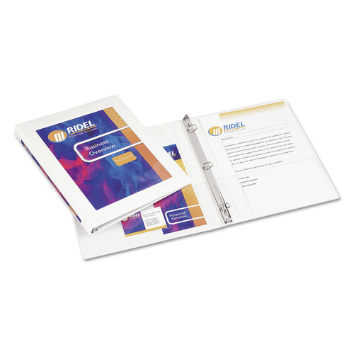 New Arrivals | Avery 68052 Heavy Duty 11 in. x 8.5 in. 3 Ring 0.5 in. Capacity Framed View Binders with Slant Rings - White image number 0