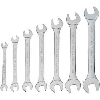 Craftsman CMMT44188 Metric Standard Open End Wrench Set (7-Piece)