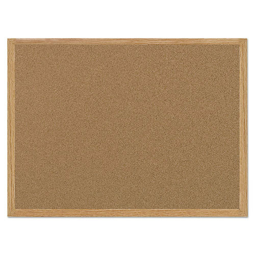 MasterVision SF152001239 Maya Series Wood Finish Frame 48 in. x 36 in. Cork Board - Natural image number 0