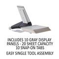 Durable 554210 SHERPA 10 in. x 5-7/8 in. x 13-1/2 in. 10 Panel Desk Reference System - Gray image number 5