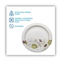 Dixie SXP6WS 5.88 in. dia. Pathways Soak Proof Shield Heavyweight Paper Plates - White/Brown/Gold (125-Piece/Pack) image number 1