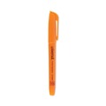 New Arrivals | Universal UNV08853 Chisel Tip Fluorescent Orange Ink Orange Barrel Pocket Highlighters (1 Dozen) image number 0