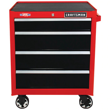 CLEARANCE ZONE | Craftsman CMST22659RB 2000 Series 26 in. 4-Drawer Tool Cabinet - Black/Red