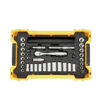 SOCKET SETS | Dewalt DWMT45400 37-Piece 3/8 in. Drive Socket Set with Tough System 2.0 Shallow Tool Tray and Lid