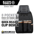 Tool Belts | Klein Tools 55914 Tradesman Pro 13.5 in. x 8.25 in. x 4 in. Modular Trimming Pouch with Belt Clip - Black/Gray/Orange image number 1