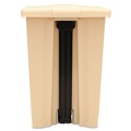 Waste Cans | Rubbermaid Commercial FG614400BEIG 12 gal. Plastic, Square, Indoor Utility Step-On Waste Container - Beige image number 2