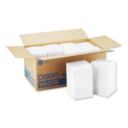 Georgia Pacific Professional 96019 9 1/2 in. x 9 1/2 in. Single-Ply Beverage Napkins - White (4000/Carton) image number 0