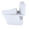 Bidets | TOTO MW4423046CEFGA#01 WASHLETplus Nexus 2-Piece Elongated 1.28 GPF Toilet with Auto Flush S500e Contemporary Bidet Seat (Cotton White) image number 2