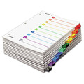 Cardinal 61038CB 11 in. x 8.5 in. 1-10, 10-Tab, QuickStep OneStep Printable Table of Contents and Dividers - White/Assorted (24/Box) image number 0