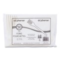  | Eco-Products EP-S002 Plant Starch Fork - 7-in (50/Pack, 20 Pack/Carton) image number 2