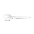 Dixie SM207 Heavy Mediumweight Plastic Cutlery Soup Spoon - White (100-Piece/Box) image number 2
