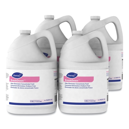 Cleaning & Janitorial Supplies | Diversey Care 94355110 1 Gal. Bottle Liquid Odor Eliminator - Cherry Almond Scent (4/Carton) image number 0