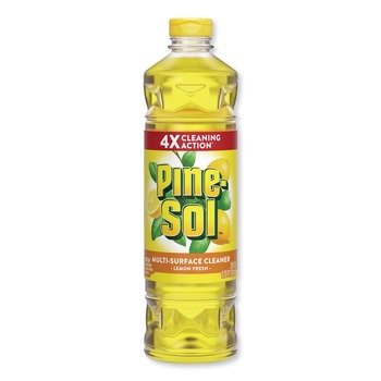 Pine-Sol 40187 28 oz. Bottle Lemon Fresh Scent Multi-Surface Cleaner (12/Carton)