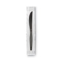 Cutlery | Dixie KM5W540 Grab'N Go Wrapped Cutlery Knives - Black (90-Piece/Pack) image number 1