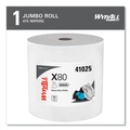 Paper Towels and Napkins | WypAll 41025 12-1/2 in. x 13.4 in. X80 Cloths with Hydroknit - White, Jumbo (475/Roll) image number 0