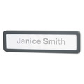 Universal UNV08223 Recycled 9 in. x 2-1/2 in. Cubicle Nameplate with Rounded Corners - Charcoal image number 1