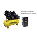 EMAX EP25H120V3PKG 25 HP 120 Gallon Oil-Lube Stationary Air Compressor with 115V 14 Amp Refrigerated Corded Air Dryer Bundle image number 1