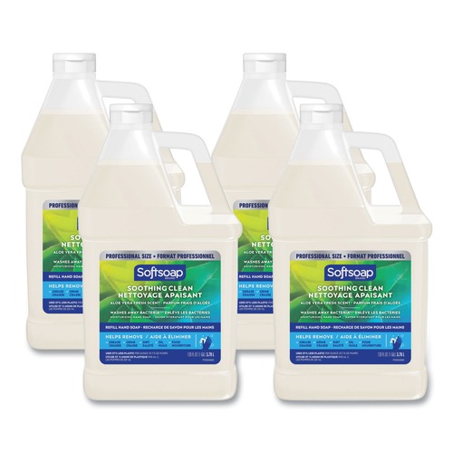 Cleaning & Janitorial Supplies | Softsoap 01900 1 Gallon Liquid Hand Soap Refill with Aloe - Unscented (4/Carton) image number 0