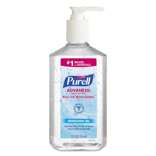 Hand Sanitizers | PURELL 3659-12 12 oz. Pump Bottle Advanced Clean Scent Refreshing Gel Hand Sanitizer image number 0