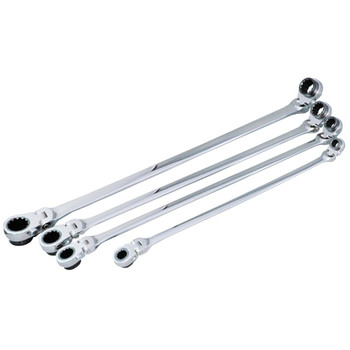Platinum Tools 99750 4-Piece 8 SAE XL Ratcheting Wrench Set