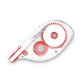 Universal UNV75610 1/5 in. x 393 in. Side-Application Correction Tape - Transparent/Red (6/Pack) image number 1