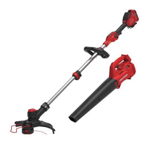Craftsman CMCK279D1 V20 Brushed Lithium-Ion 10 in. Cordless Weedwacker String Trimmer and Blower Combo Kit (2 Ah) image number 0