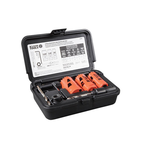 Klein Tools 32905 Electrician's Hole Saw Kit with Arbor image number 0