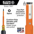 Klein Tools 662-4-INS 4 in. Shank Insulated #2 Square Screwdriver image number 1