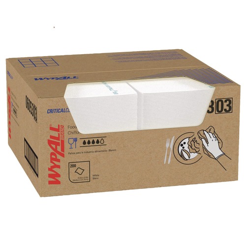 Cleaning & Janitorial Supplies | WypAll KCC 06053 23-1/2 in. x 12-1/2 in. 1/4 Fold X50 Foodservice Towels - White (200/Carton) image number 0