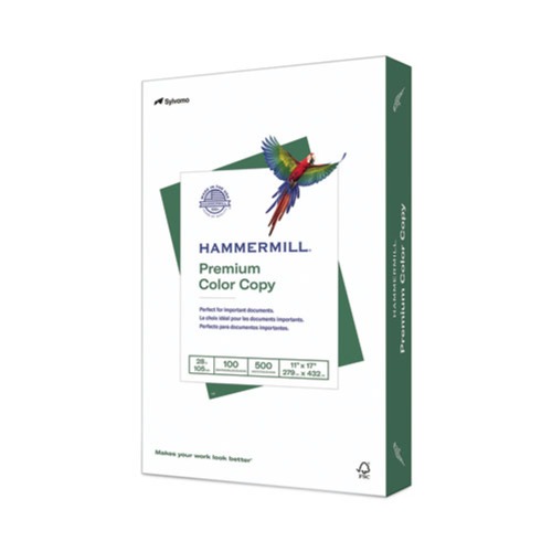 New Arrivals | Hammermill 10254-1 Premium Color Copy Print Paper, 100 Bright, 28lb, 11 X 17, Photo White, 500/ream image number 0