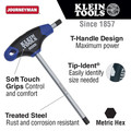 Klein Tools JTH9M4 Journeyman 4 mm Hex Key with 9 in. T-Handle image number 1